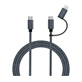 Metallic Braided 2-in-1 USB-C to USB-C/Lightning Cable (MFi)
